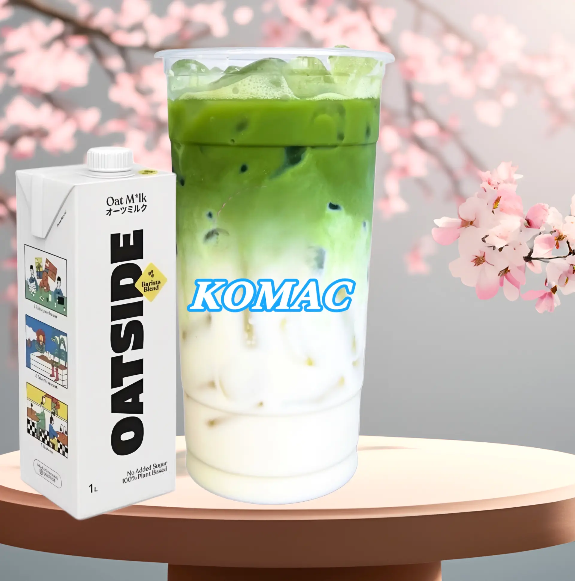 Hình ảnh Matcha Latte Yến Mạch Oatside 700ML - KOMAC