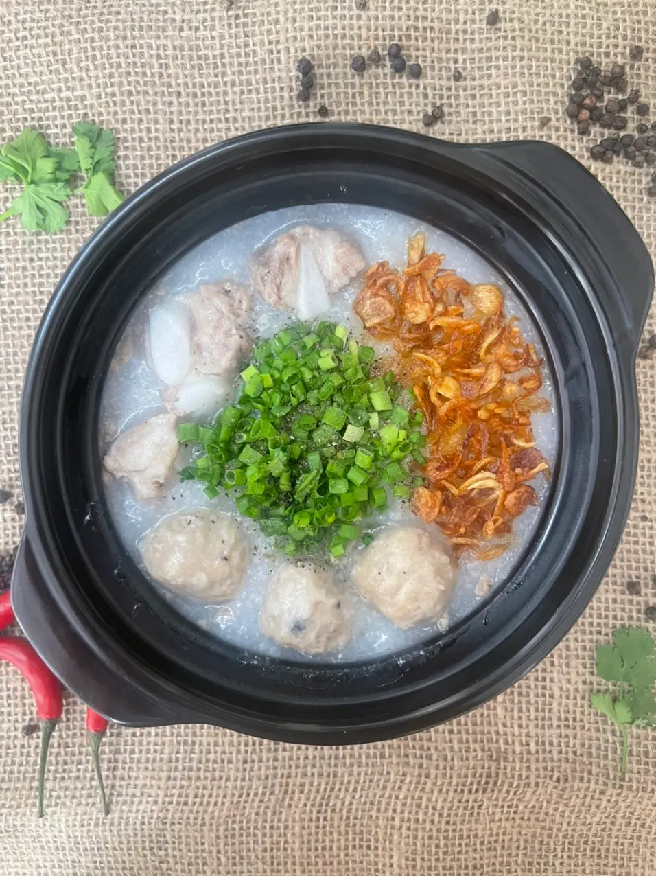 Hình ảnh Cháo sườn bò viên