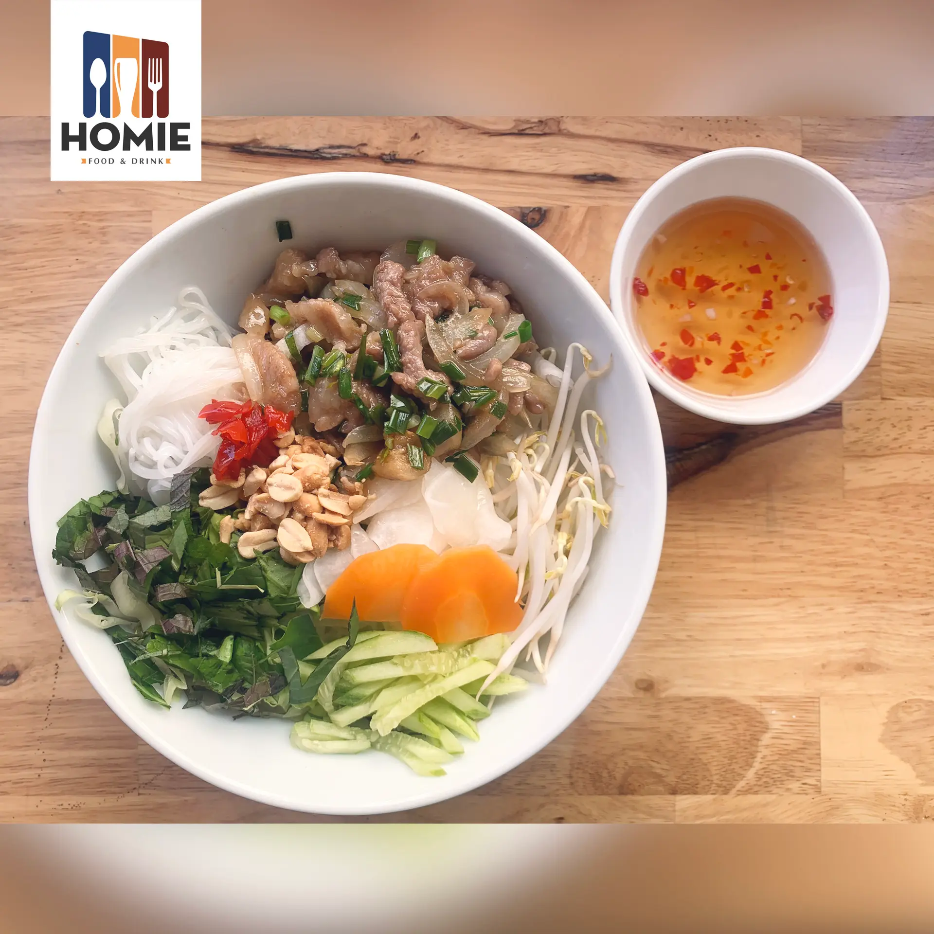 Hình ảnh Bún thịt heo xào