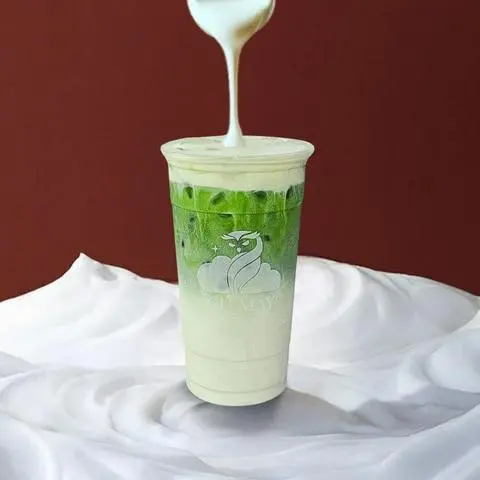 Hình ảnh Matcha latte kem phô mai