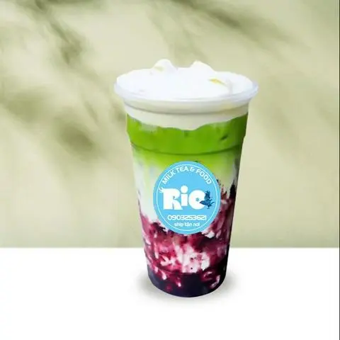 Hình ảnh Matcha latte việt quất