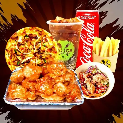 Hình ảnh COMBO 16: Combo Gà Popcorn Sốt HQ + Pizza