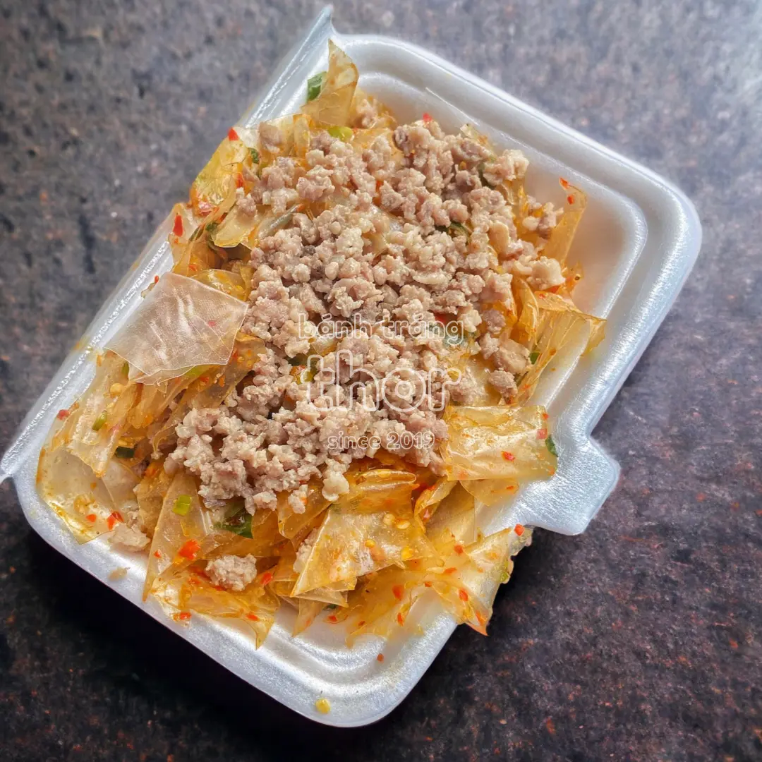Hình ảnh Bánh tráng thịt bằm (sate tỏi)