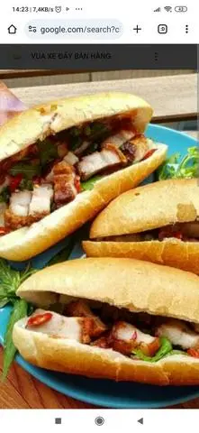 Hình ảnh bánh mì heo quay 