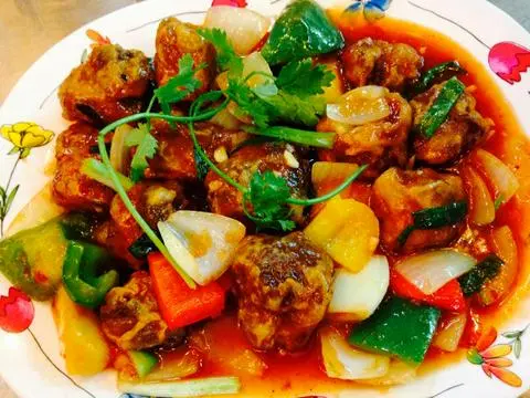 Hình ảnh Cơm niêu sườn xào chua ngọt