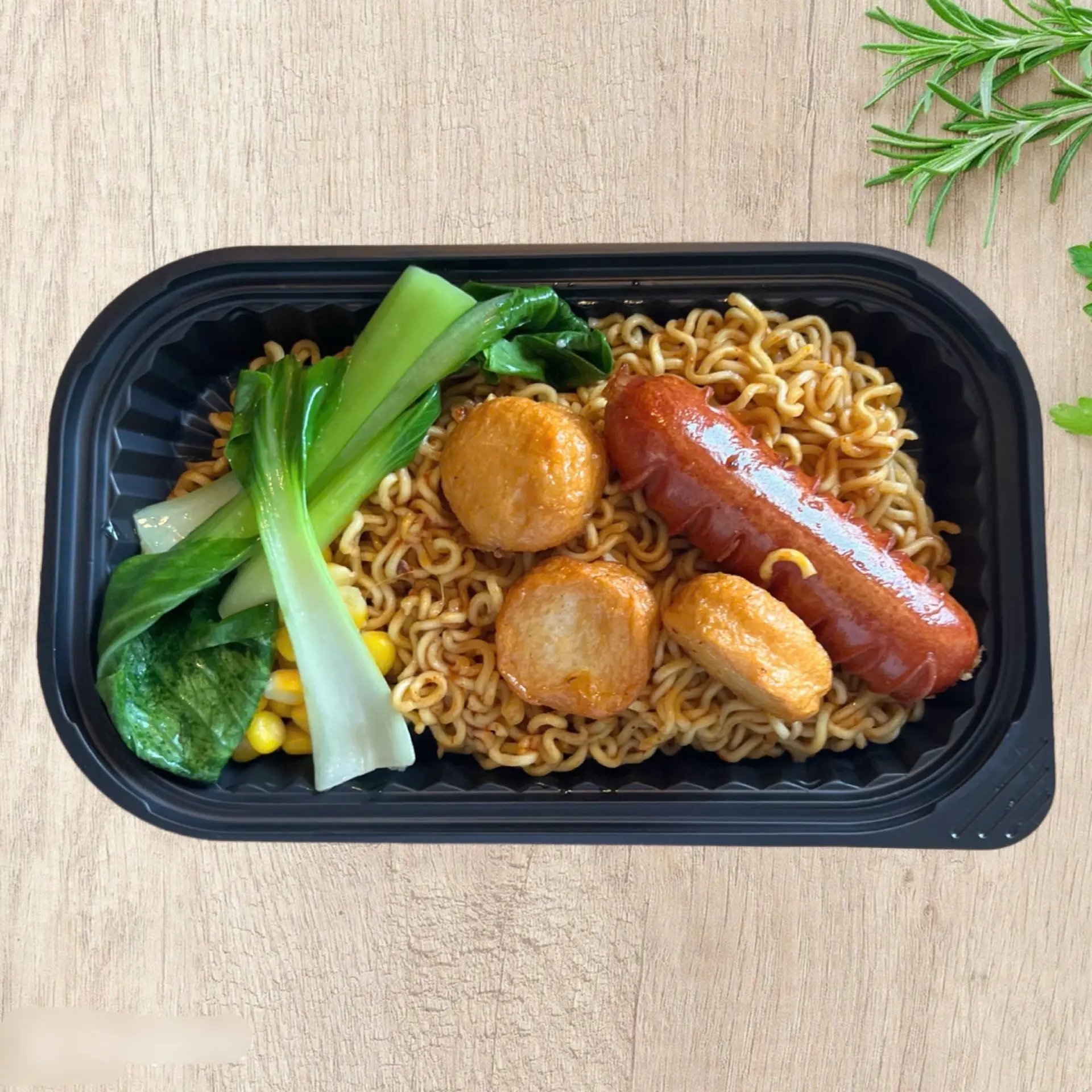Hình ảnh Mì xúc xích đậu hủ phô mai