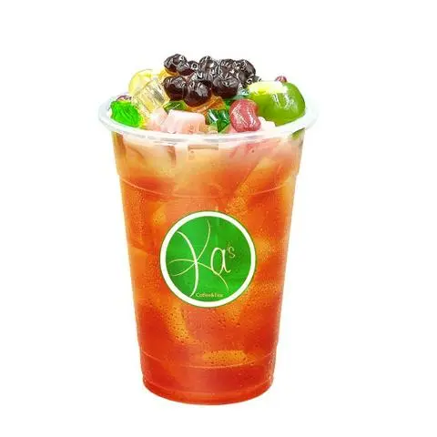 Hình ảnh Hồng trà full topping size M