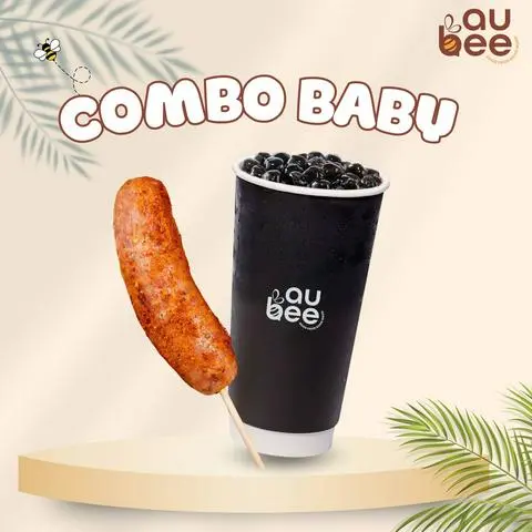 Hình ảnh Combo Trà Sữa Aubee + 1 Lạp Xưởng Nướng Đá