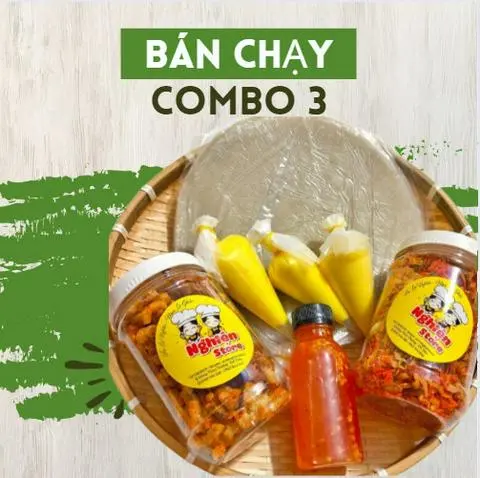 Hình ảnh Combo Tóp Mỡ Da Heo Bơ Tỏi Bánh Tráng Phơi Sương 300Gr