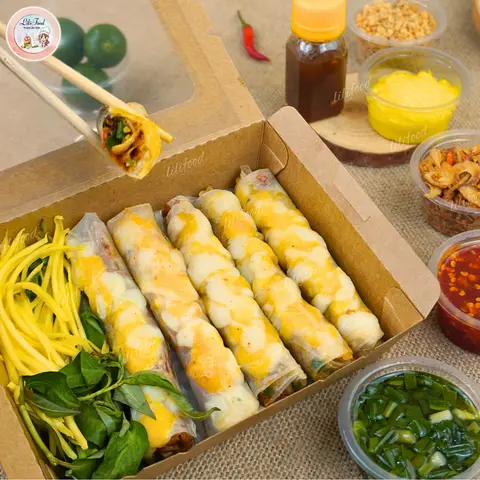 Hình ảnh Cuộn Mỡ Hành Trứng Vò - 5 Cuộn