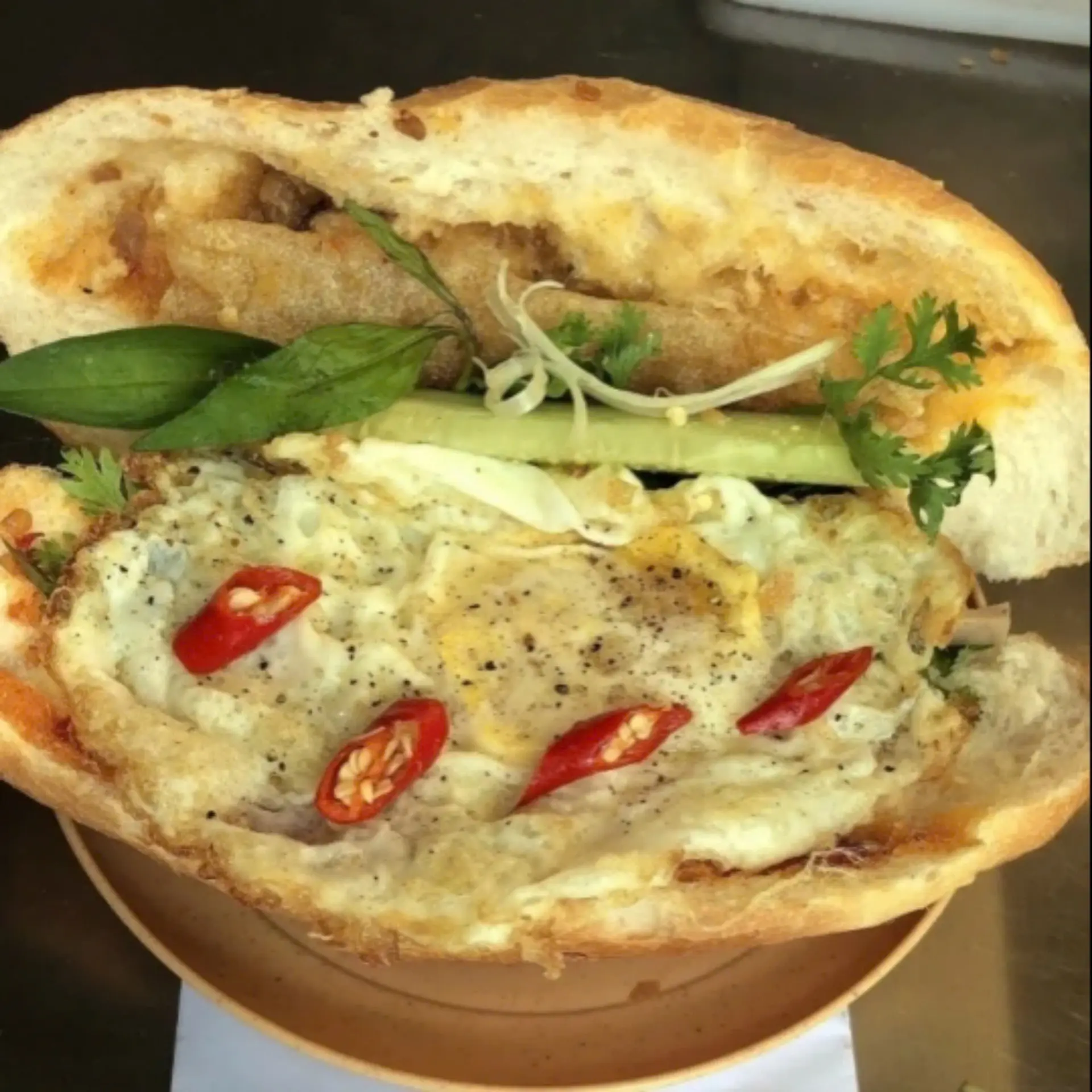 Hình ảnh Bánh mì ốp la
