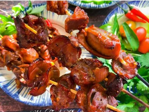 Hình ảnh Mề gà nướng sa tế
