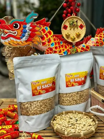 Hình ảnh Hạt Bí Sạch Rang Củi 500g