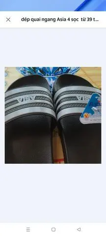 Hình ảnh dép asia đen wai ngang xám từ 39 tới 43 