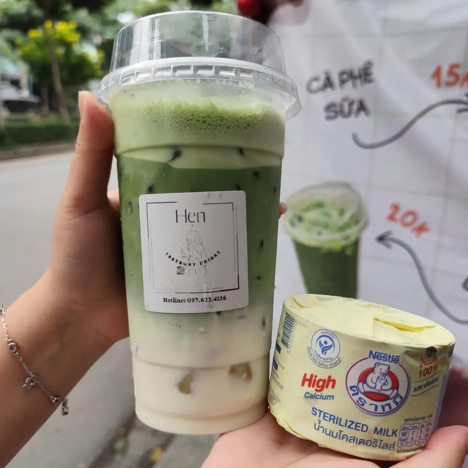 Hình ảnh Matcha sữa gấu L