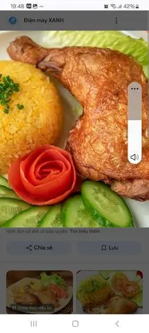 Hình ảnh cơm gà xối mỡ góc tư