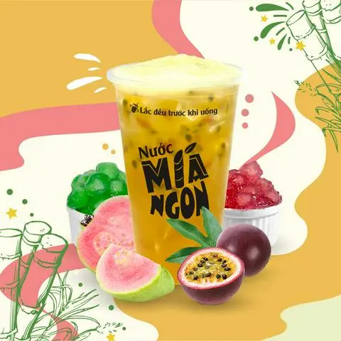 Hình ảnh Combo Mía Ổi Hồng Chanh Dây - Size Vừa (M)