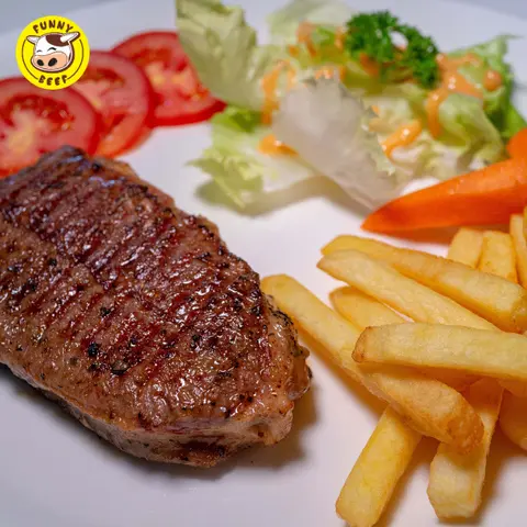 Hình ảnh Beefsteak 150g - khoai tây chiên (american beefsteak 200g with fried potatoes)
