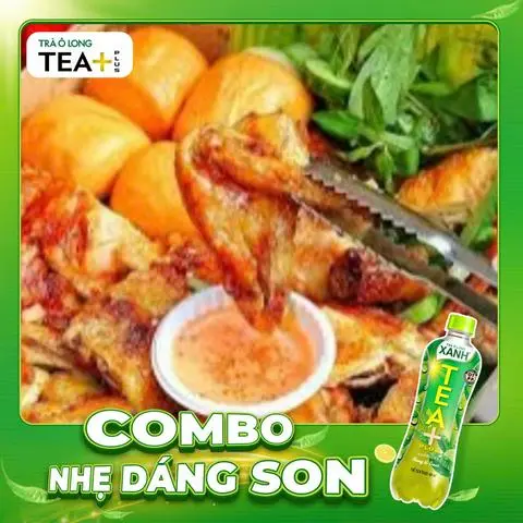 Hình ảnh Combo Gà quay bánh bao nửa con - vị truyền thống (không cay) + Olong Xanh