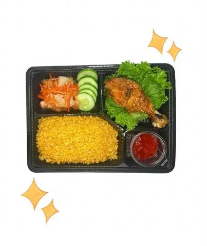 Hình ảnh Cơm chiên đùi tỏi sốt mắm tỏi