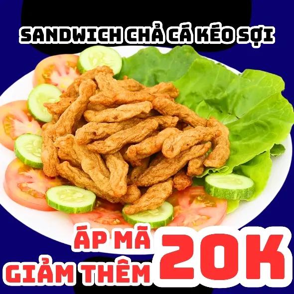 Hình ảnh Bánh Mì Sandwich Chả Cá Kéo Sợi 
