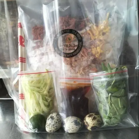 Hình ảnh Bánh Tráng Tự Trộn Sốt Mắm Me Full Topping- 1 Phần