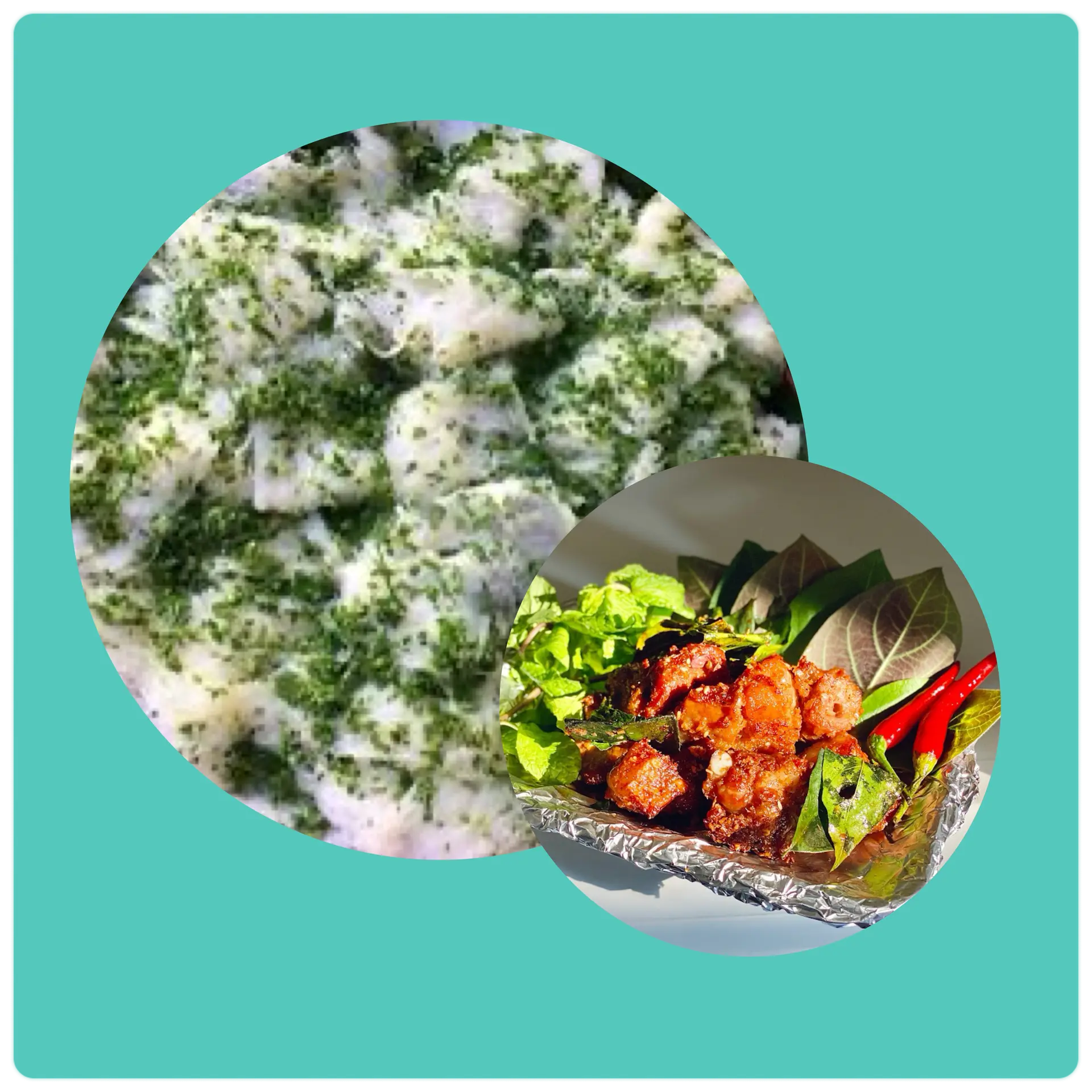 Hình ảnh BÁNH HỎI -THỊT XIÊN NƯỚNG LÁ MẮC MẬT
