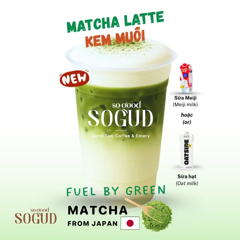 Hình ảnh Matcha latte kem muối 500ml 