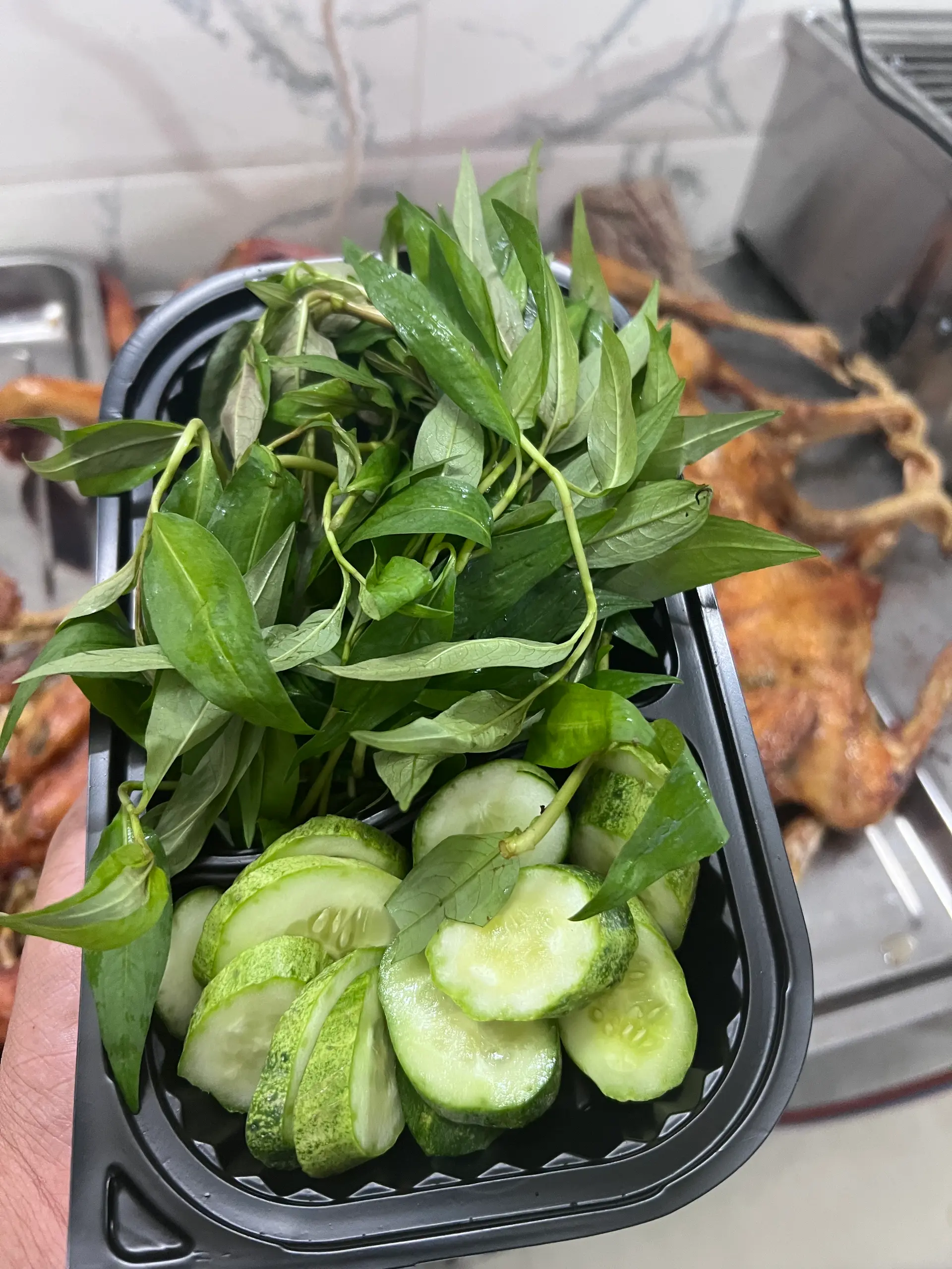 Hình ảnh Rau dăm + Dưa leo