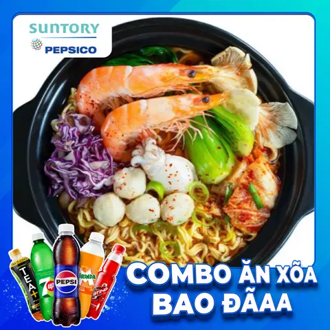 Hình ảnh combo mì kim chi hải sản + nước ngọt SPVB