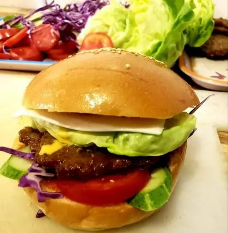 Hình ảnh Hamburger Bò + Trứng