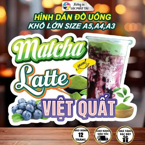 Hình ảnh Matcha latte việt quất