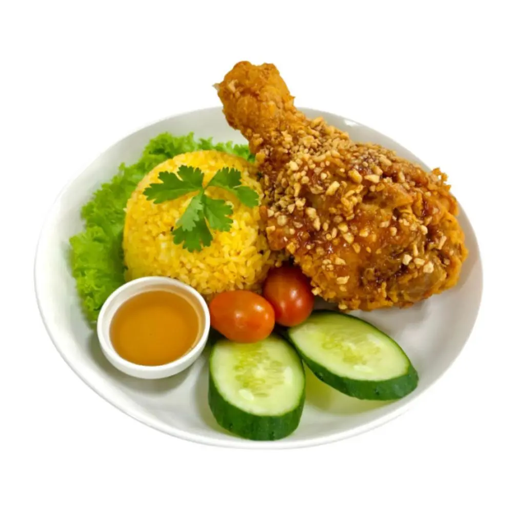 Hình ảnh Cơm chiên đùi nhỏ mắm tỏi 