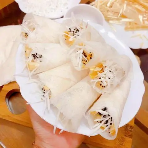 Hình ảnh 3 Bò Bía Ngọt (Sốt Matcha) Dừa Sợi Khô + Giòn, Sữa Đặc Biệt