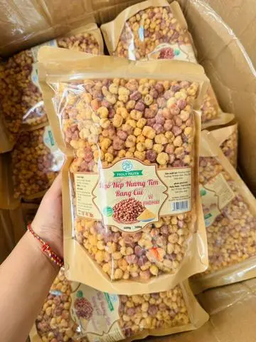 Hình ảnh Bắp Nếp Nương Tím Rang Củi Vị Phô Mai 500g