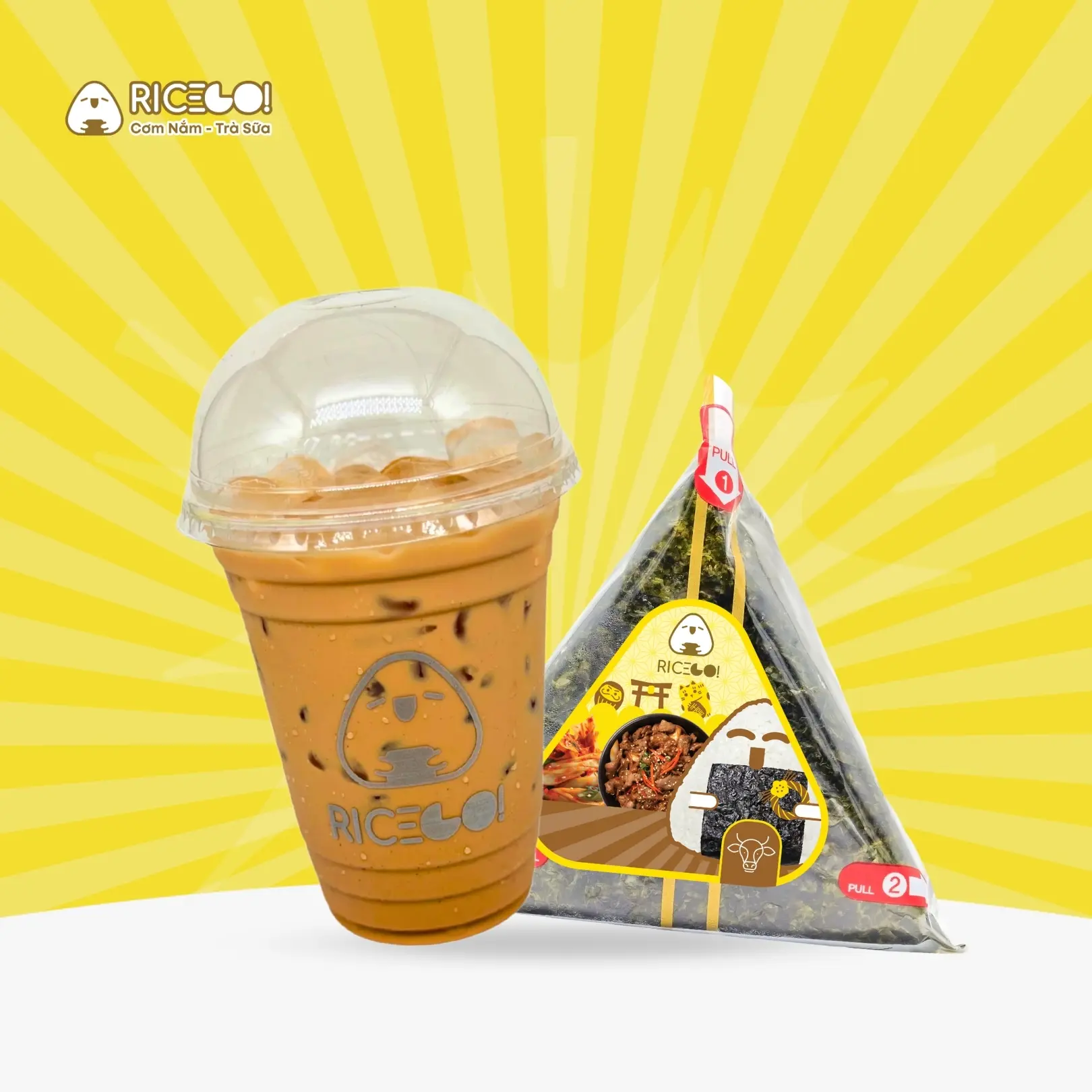 Hình ảnh Combo Nắm & Milk Tea - Size M