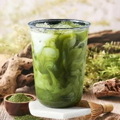 Hình ảnh Sữa tươi trân châu đường đen matcha