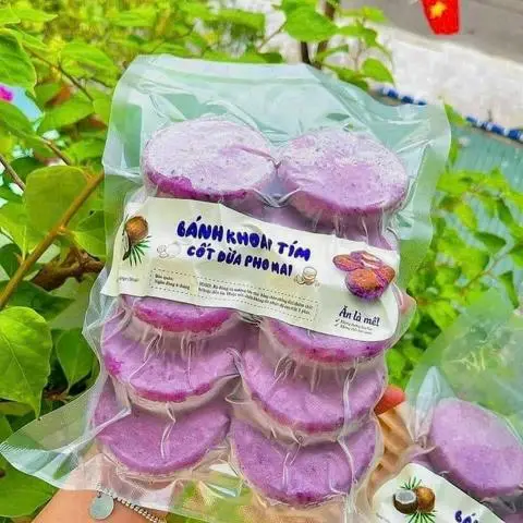 Hình ảnh Bánh Khoai Tím Cốt Dừa Phô Mai 10 Cái