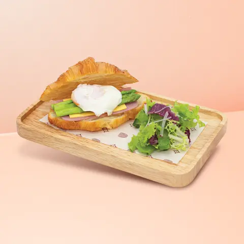 Hình ảnh Croissant Ham Cheese Trứng Chần