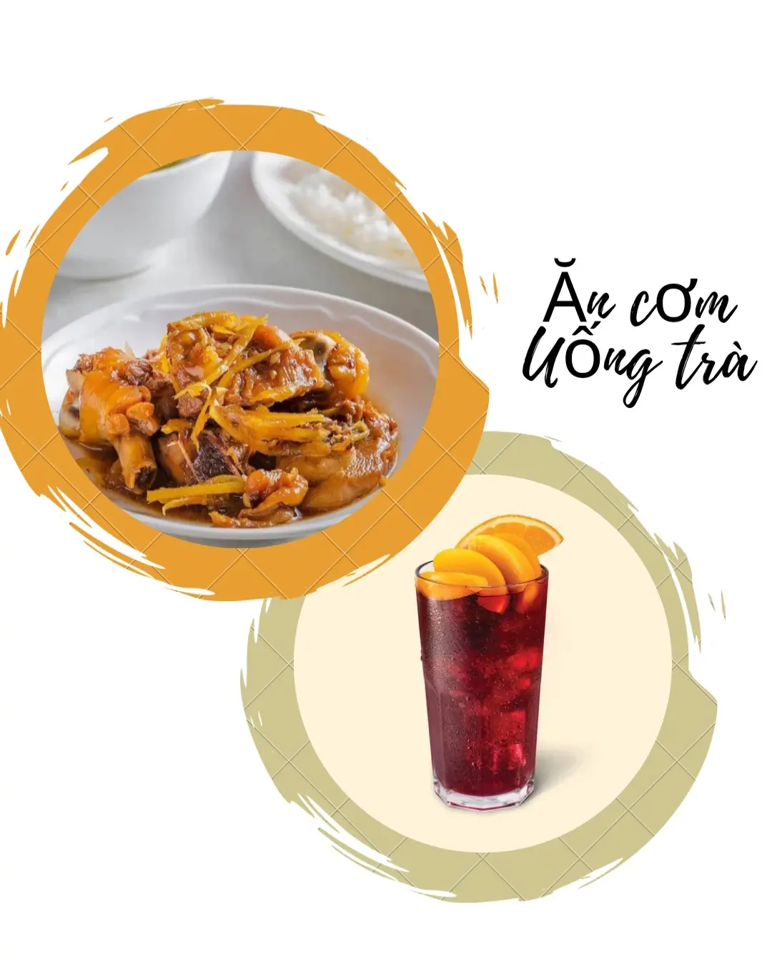 Hình ảnh Cơm gà kho gừng + Trà 