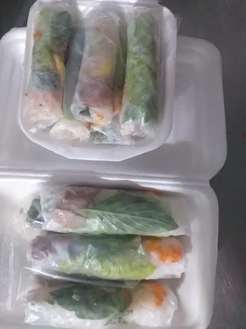Hình ảnh 8cai  bò bía +5Gỏi cuốn tôm thịt 