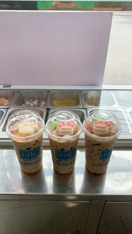 Hình ảnh Trà sữa khoai môn full topping