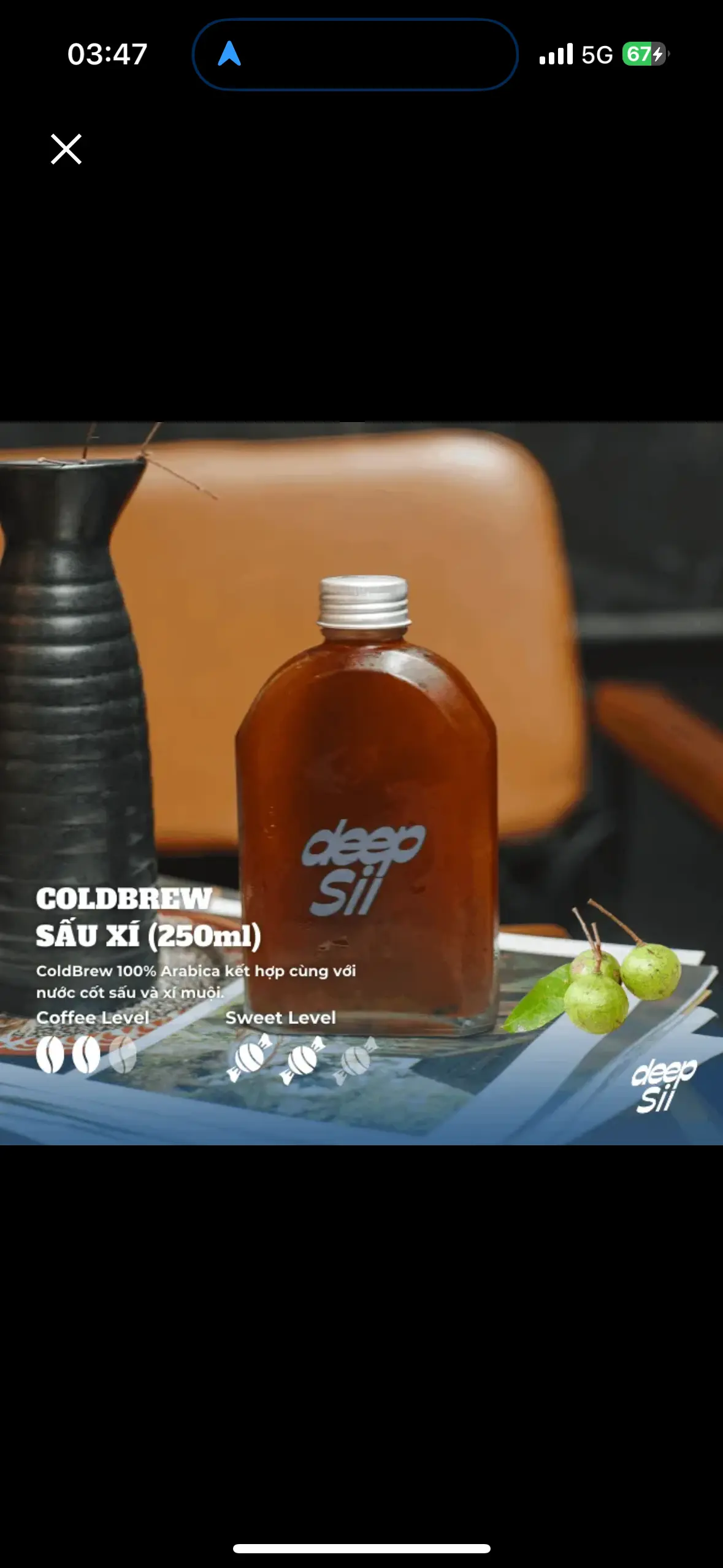 Hình ảnh Coldbrew Sấu Xí (Chai 250ml)