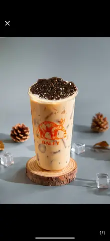 Hình ảnh Trà sữa chung đôi 2 ( Trân châu đen + thạch sô-cô-la)