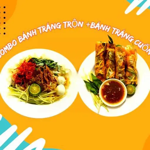 Hình ảnh Combo 1 bánh tráng trộn - 1 bánh tráng cuốn