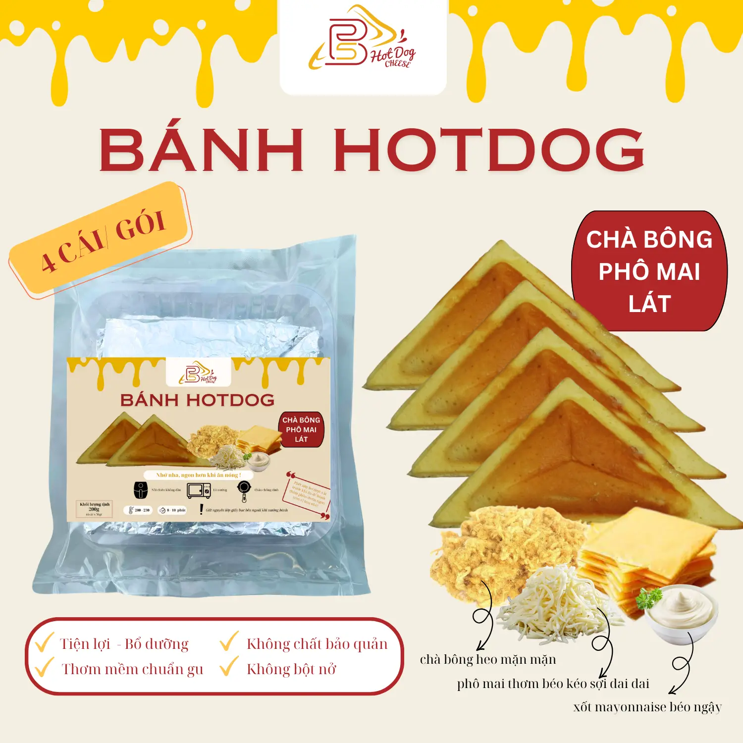 Hình ảnh Chà Bông Phô Mai Lát - Loại Túi