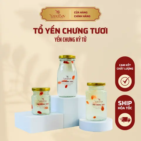 Hình ảnh Yến chưng tươi kỷ tử