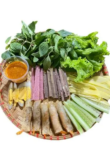 Hình ảnh Mẹt Chả Ram Tôm Đất + Chả Bò