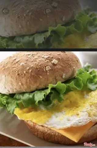 Hình ảnh Hamburger Trứng ốp La 