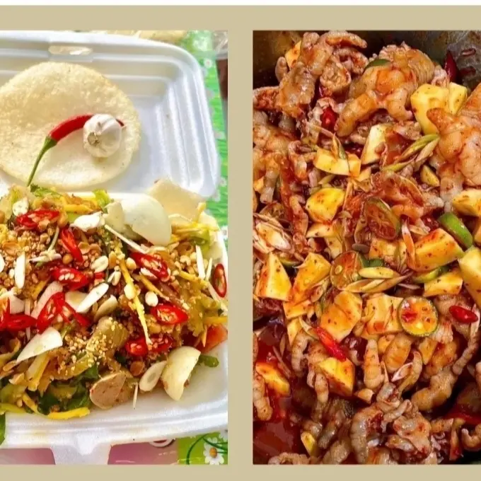 Hình ảnh COBO tré trộn đặc biệt+chân gà rút xương trộn cốc xoài, phần nhỏ,tặng coca-cola 